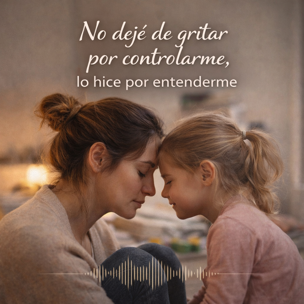 No dejé de gritar por controlarme, lo hice por entenderme